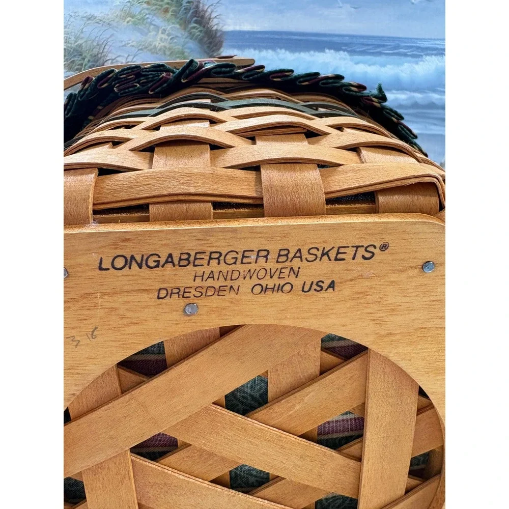 Longaberger Christmas Collection 1997 Edition Snowflake Basket Hexagon Liner